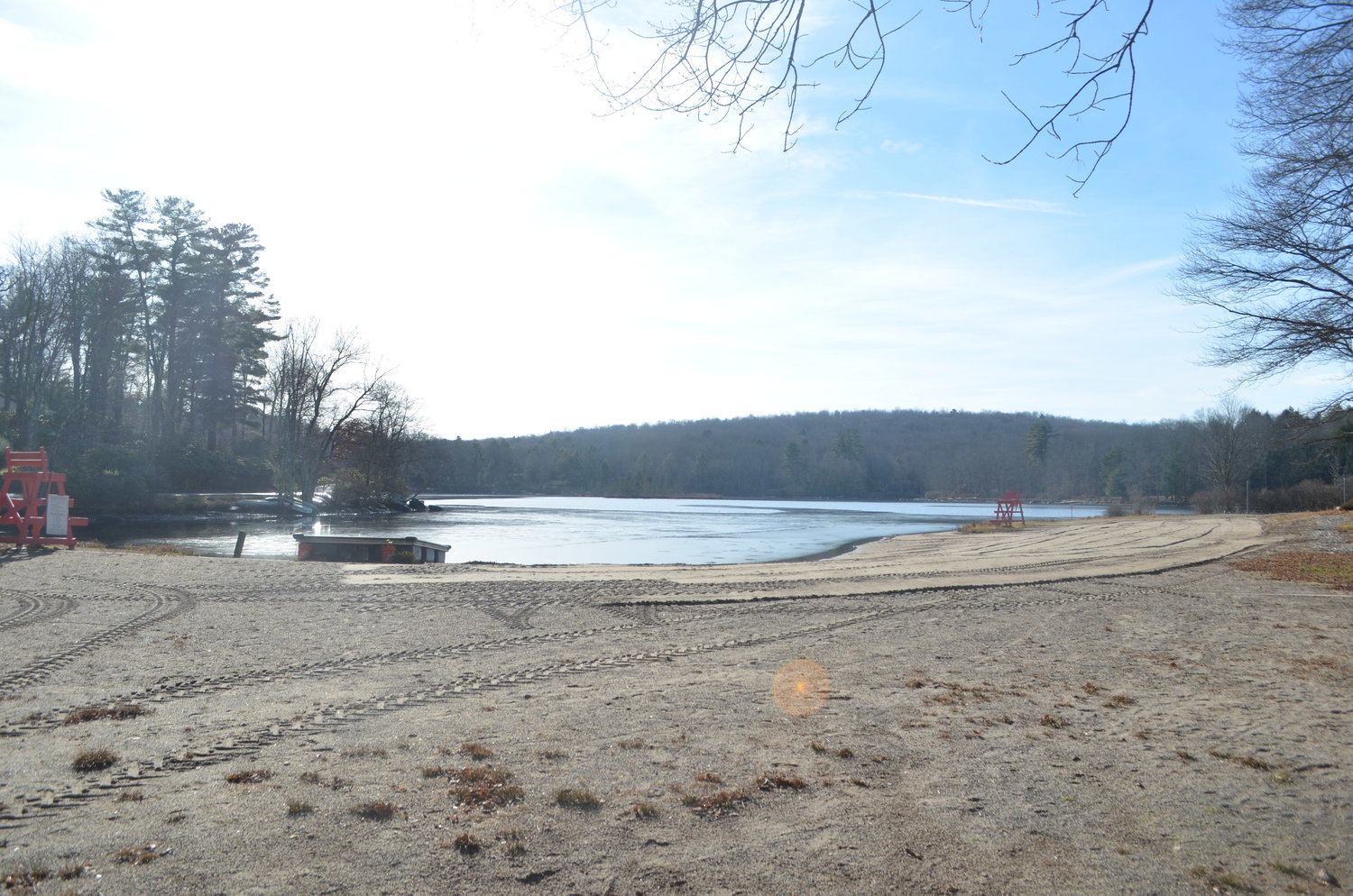 A view across Mountain Lake at the proposed site of the Beside development.